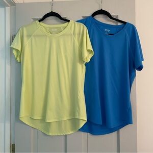 tek gear Women's Short-Sleeve Active Tops - Lime Green & Blue